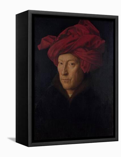 Portrait of a Man, 1433-Jan van Eyck-Framed Premier Image Canvas