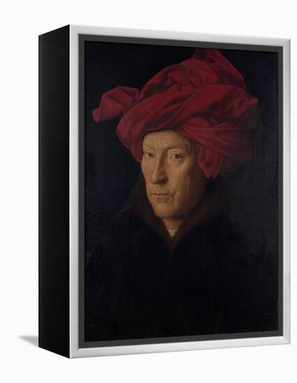 Portrait of a Man, 1433-Jan van Eyck-Framed Premier Image Canvas