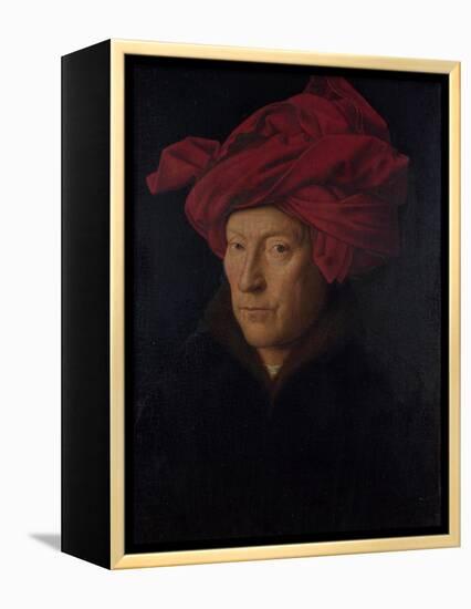 Portrait of a Man, 1433-Jan van Eyck-Framed Premier Image Canvas