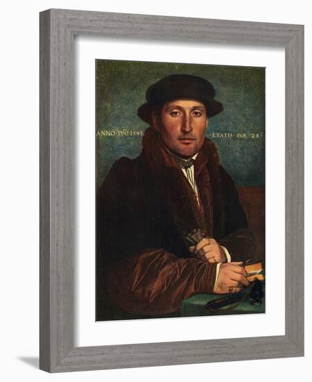 'Portrait of a Man', 1541, (1909)-Hans Holbein the Younger-Framed Giclee Print