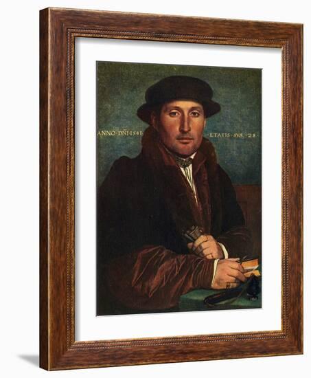 'Portrait of a Man', 1541, (1909)-Hans Holbein the Younger-Framed Giclee Print