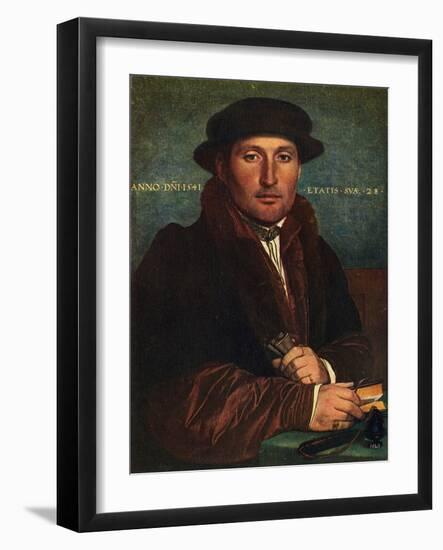 'Portrait of a Man', 1541, (1909)-Hans Holbein the Younger-Framed Giclee Print