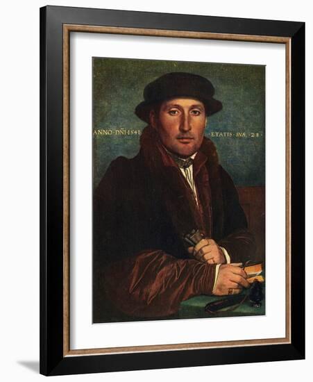 'Portrait of a Man', 1541, (1909)-Hans Holbein the Younger-Framed Giclee Print