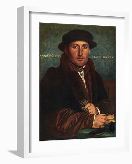 'Portrait of a Man', 1541, (1909)-Hans Holbein the Younger-Framed Giclee Print