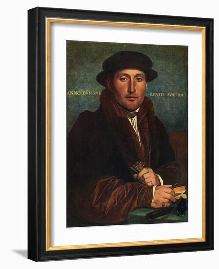 'Portrait of a Man', 1541, (1909)-Hans Holbein the Younger-Framed Giclee Print