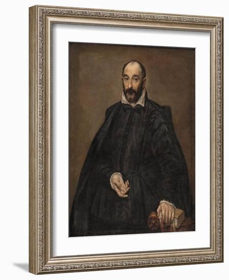 Portrait of a Man, 1570S-El Greco-Framed Giclee Print