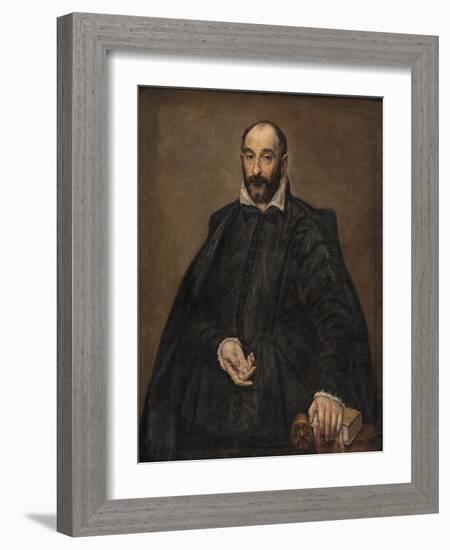 Portrait of a Man, 1570S-El Greco-Framed Giclee Print