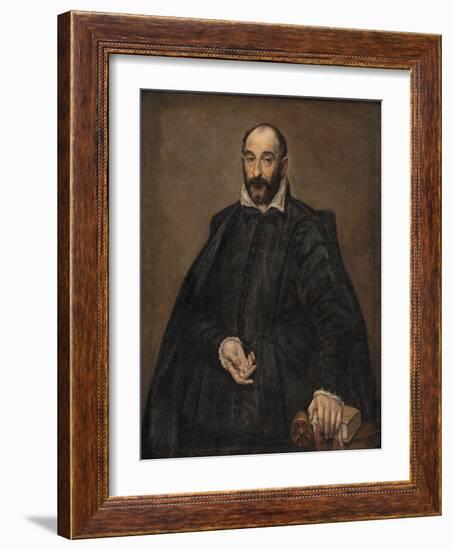 Portrait of a Man, 1570S-El Greco-Framed Giclee Print