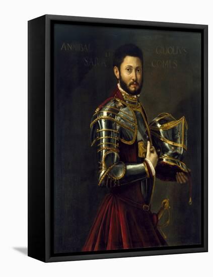 Portrait of a Man, 16Th Century (Oil on Canvas)-Italian School-Framed Premier Image Canvas