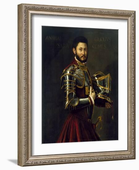 Portrait of a Man, 16Th Century (Oil on Canvas)-Italian School-Framed Giclee Print