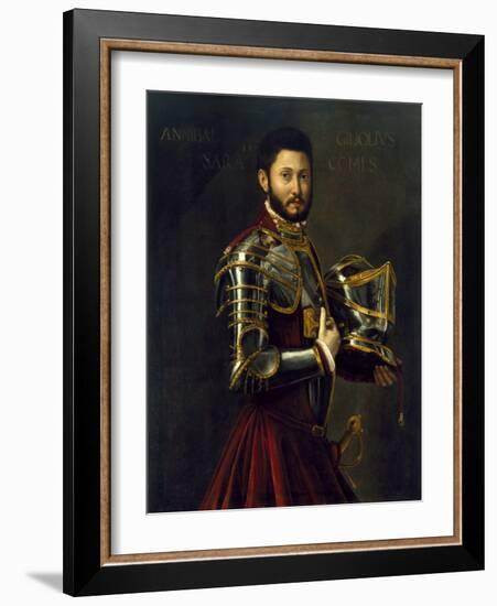 Portrait of a Man, 16Th Century (Oil on Canvas)-Italian School-Framed Giclee Print