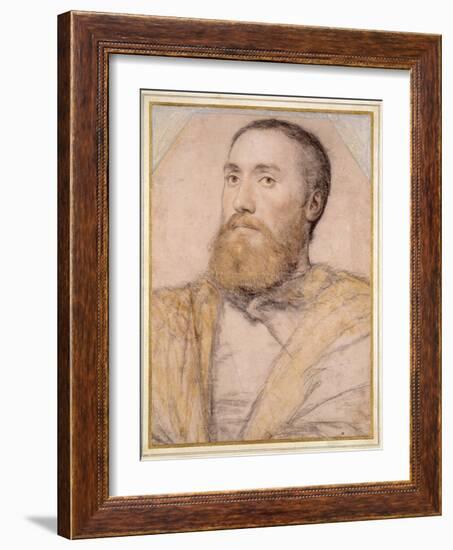 Portrait of a Man, 16th Century-Hans Holbein the Younger-Framed Giclee Print