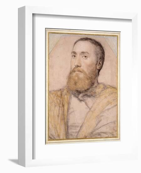 Portrait of a Man, 16th Century-Hans Holbein the Younger-Framed Giclee Print