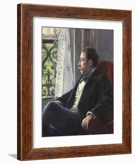 Portrait of a Man, 1880 (Oil on Canvas)-Gustave Caillebotte-Framed Giclee Print