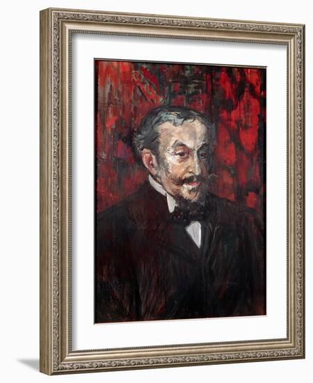 Portrait of a Man, 1900 (Oil on Canvas)-Henri de Toulouse-Lautrec-Framed Giclee Print