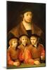 Portrait of a Man and His Three Sons, Late 1530S-Early 1540S-Bartholomaeus Bruyn-Mounted Giclee Print