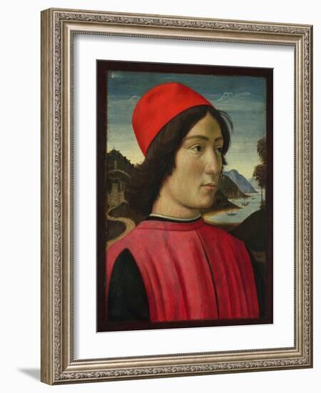 Portrait of a Man, C.1490-Domenico Ghirlandaio-Framed Giclee Print