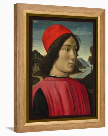 Portrait of a Man, C.1490-Domenico Ghirlandaio-Framed Premier Image Canvas