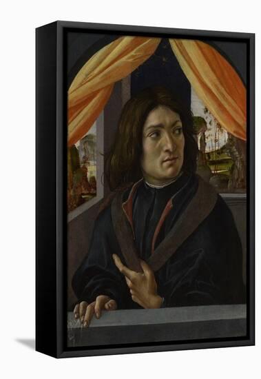 Portrait of a Man, C. 1500-Raffaellino del Garbo-Framed Premier Image Canvas