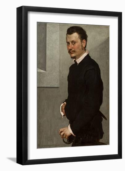 Portrait of a Man, C.1520-24 (Oil on Canvas)-Giovanni Battista Moroni-Framed Giclee Print