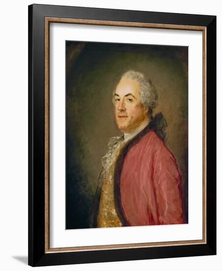 Portrait of a Man, C.1761/63 (Oil on Canvas)-Jean-Baptiste Perronneau-Framed Giclee Print