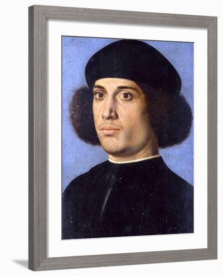 Portrait of a Man, Early16th C-Andrea Previtali-Framed Giclee Print