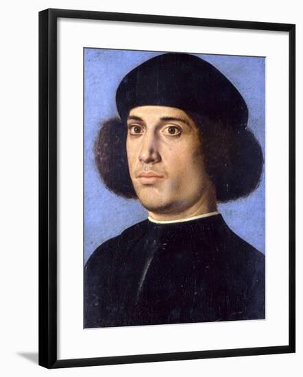 Portrait of a Man, Early16th C-Andrea Previtali-Framed Giclee Print