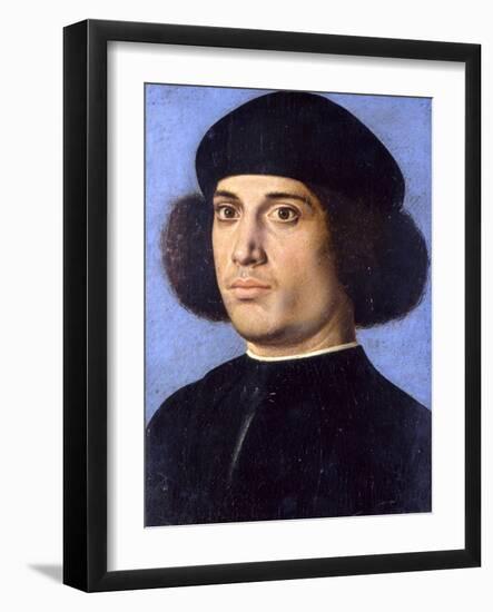 Portrait of a Man, Early16th C-Andrea Previtali-Framed Giclee Print