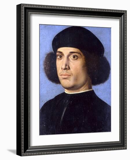 Portrait of a Man, Early16th C-Andrea Previtali-Framed Giclee Print