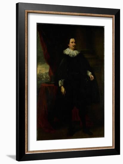 Portrait of a Man from the Van Der Borght Family, Perhaps Francois Van Der Borght-Anthony Van Dyck-Framed Art Print