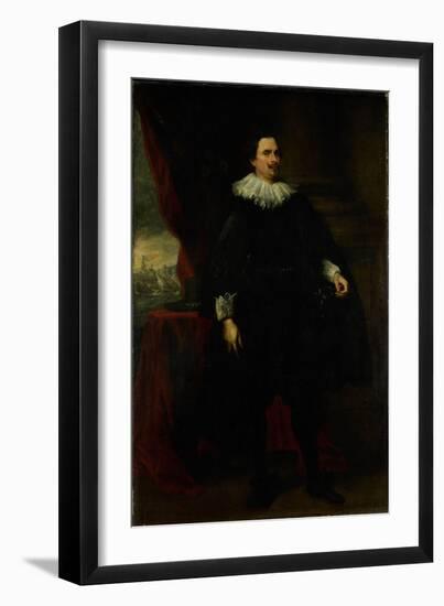 Portrait of a Man from the Van Der Borght Family, Perhaps Francois Van Der Borght-Anthony Van Dyck-Framed Art Print