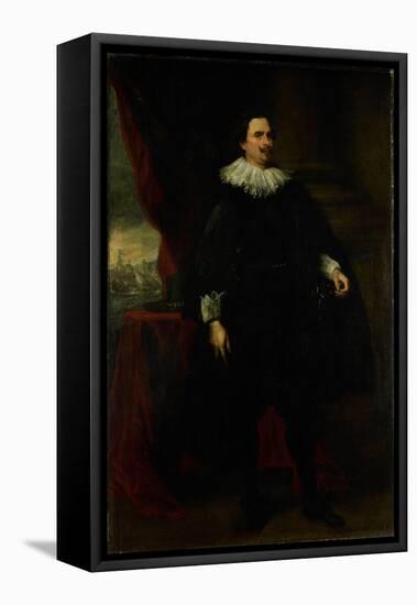 Portrait of a Man from the Van Der Borght Family, Perhaps Francois Van Der Borght-Anthony Van Dyck-Framed Stretched Canvas