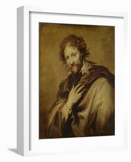 Portrait of a Man, Identified as Peter Paul Rubens, Painter and Diplomat-Anthony Van Dyck-Framed Art Print