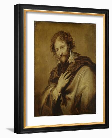 Portrait of a Man, Identified as Peter Paul Rubens, Painter and Diplomat-Anthony Van Dyck-Framed Art Print