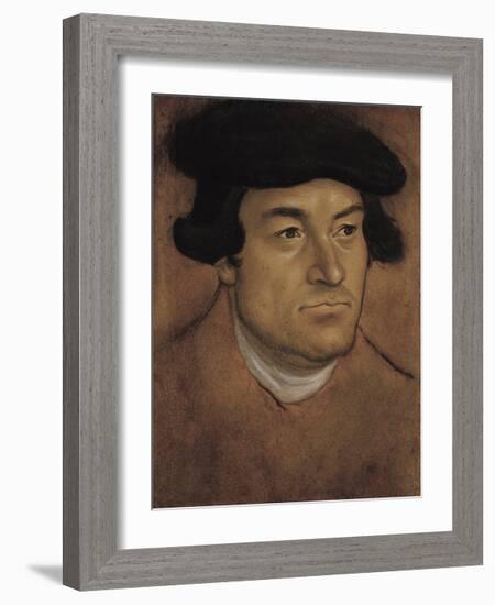 Portrait of a Man in a Black Cap-Lucas Cranach the Elder-Framed Premium Giclee Print