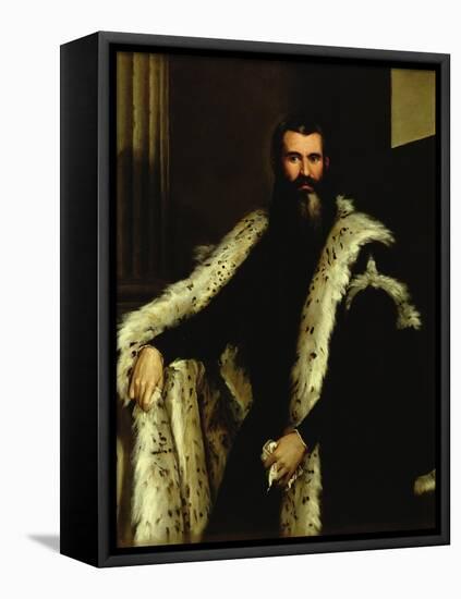 Portrait of a Man in a Fur Coat, c.1566-Paolo Veronese-Framed Premier Image Canvas