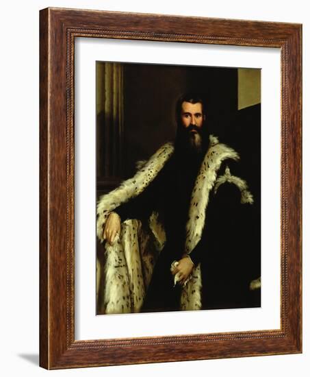 Portrait of a Man in a Fur Coat, c.1566-Paolo Veronese-Framed Giclee Print