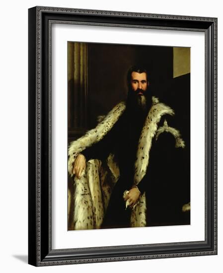 Portrait of a Man in a Fur Coat, c.1566-Paolo Veronese-Framed Giclee Print