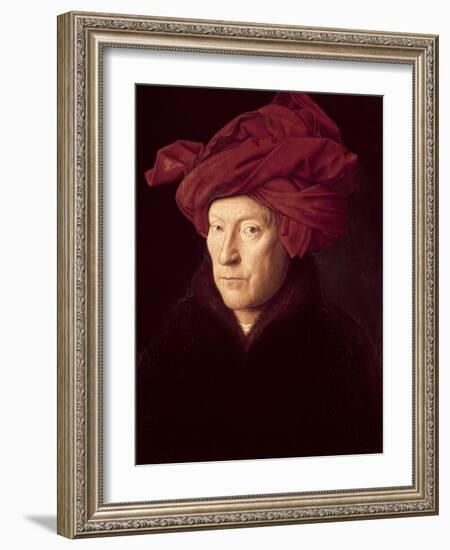 Portrait of a Man in a Turban-Jan van Eyck-Framed Giclee Print