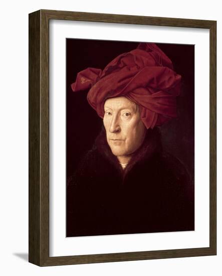 Portrait of a Man in a Turban-Jan van Eyck-Framed Giclee Print