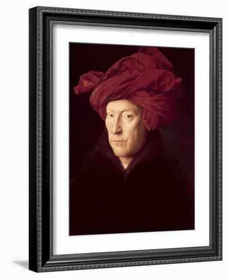Portrait of a Man in a Turban-Jan van Eyck-Framed Giclee Print