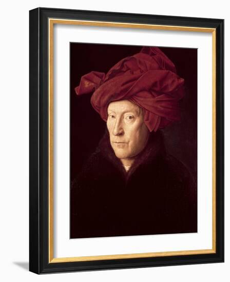 Portrait of a Man in a Turban-Jan van Eyck-Framed Giclee Print