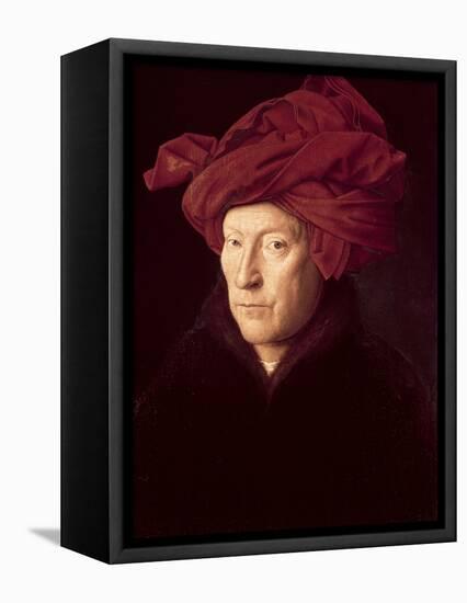 Portrait of a Man in a Turban-Jan van Eyck-Framed Premier Image Canvas