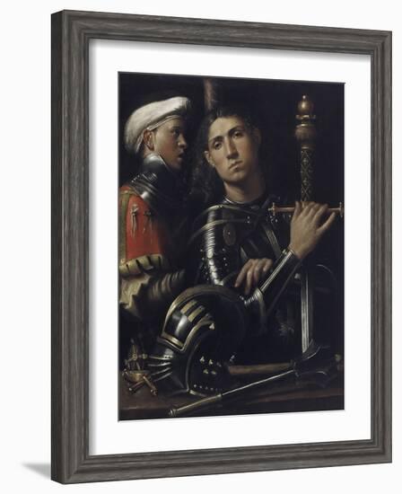 Portrait of a Man in Armor with His Page-Giorgione-Framed Giclee Print