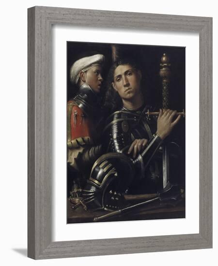 Portrait of a Man in Armor with His Page-Giorgione-Framed Giclee Print