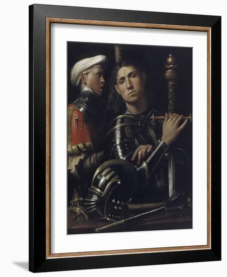 Portrait of a Man in Armor with His Page-Giorgione-Framed Giclee Print