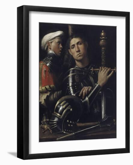 Portrait of a Man in Armor with His Page-Giorgione-Framed Giclee Print