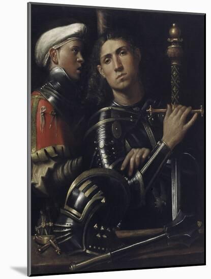 Portrait of a Man in Armor with His Page-Giorgione-Mounted Giclee Print