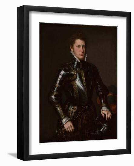 Portrait of a Man in Armour, 1558 (Oil on Canvas)-Anthonis van Dashorst (c 1519-1576/77) (circl-Framed Giclee Print