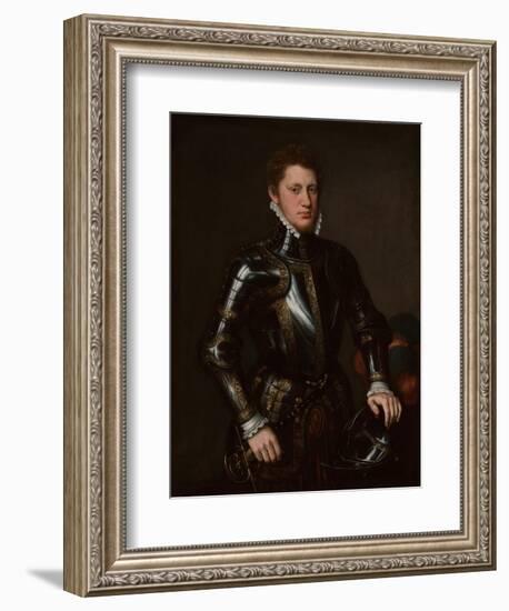 Portrait of a Man in Armour, 1558 (Oil on Canvas)-Anthonis van Dashorst (c 1519-1576/77) (circl-Framed Giclee Print